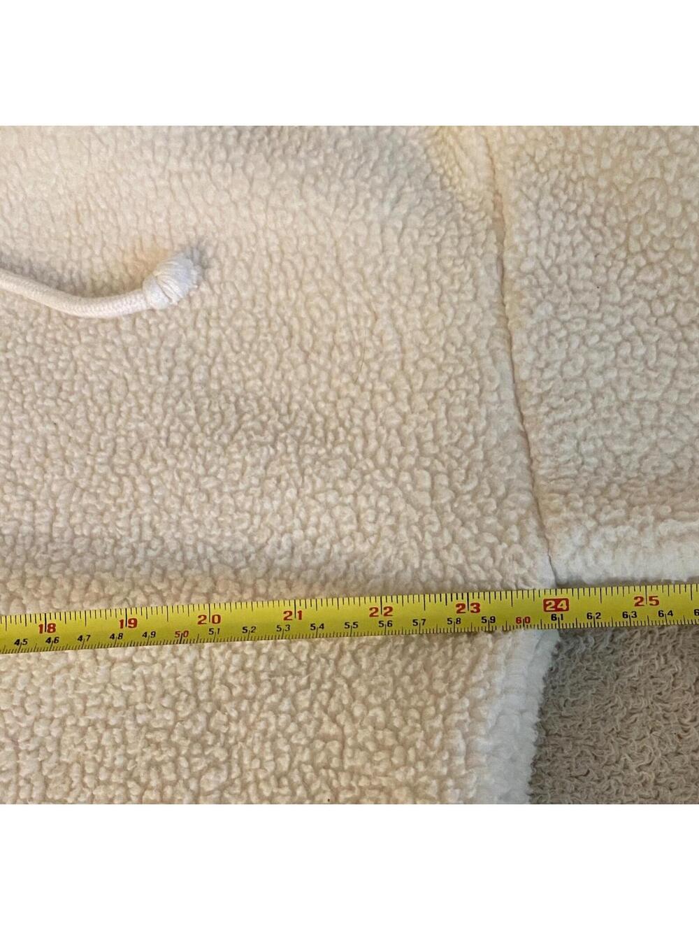 Madewell Cream Sherpa Fleece Hoodie Sweatshirt Women M Oversized J Crew Sweater - Picture 14 of 16
